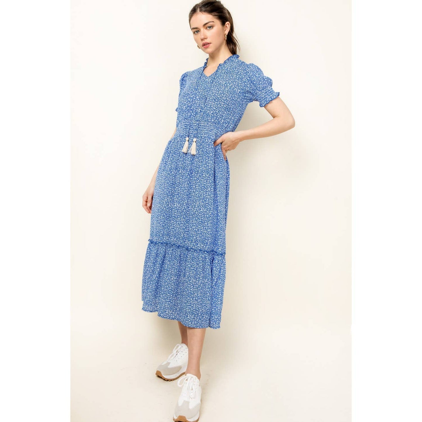 THML Floral Midi Dress