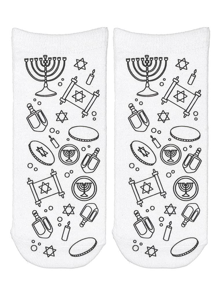 Coloring Socks - 8 Nights of Hanukkah