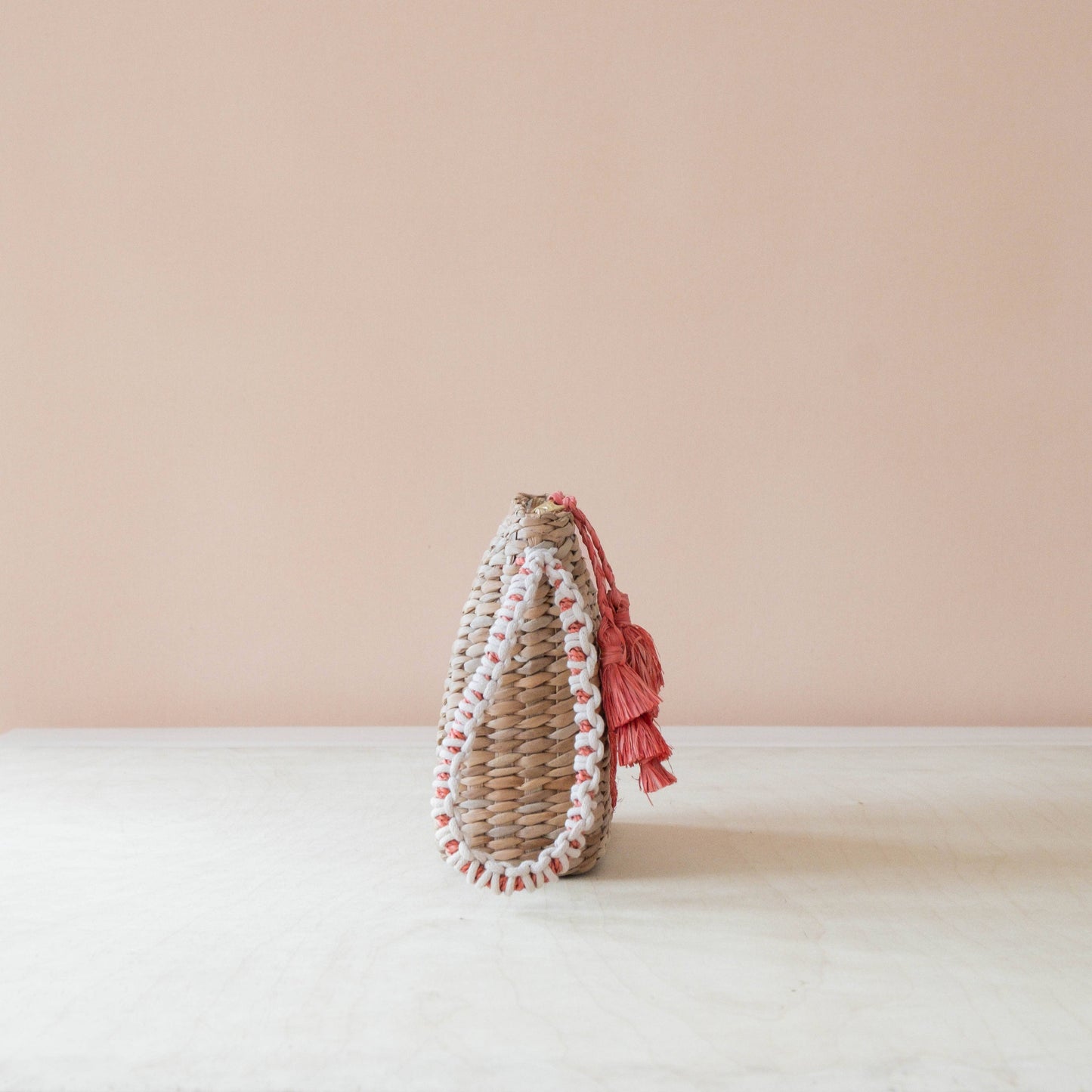 Mini Woven Pouch with Wristlet and Embroidered Tomato – Artisan Wristlet | LIKHÂ