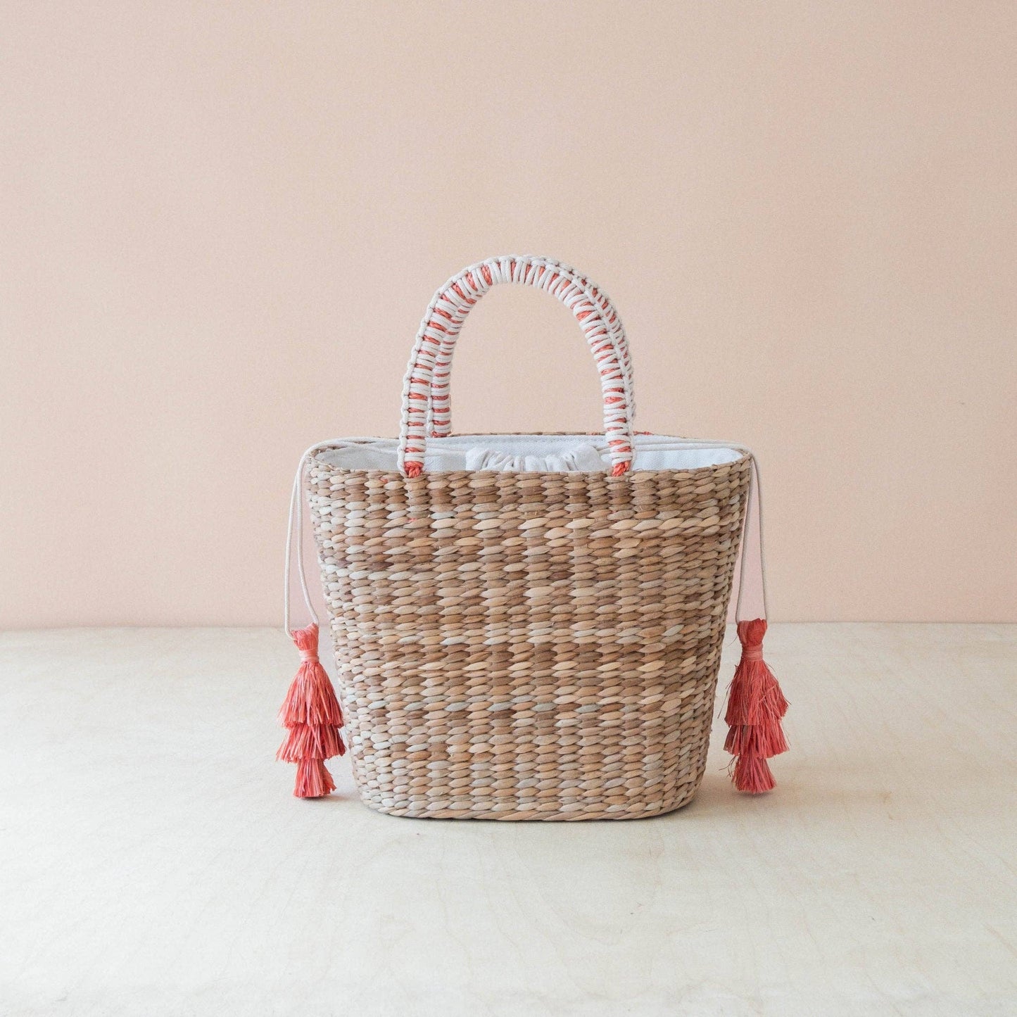 Mini Woven Tote Bag with Embroidered Lobster – Handwoven Tote | LIKHÂ