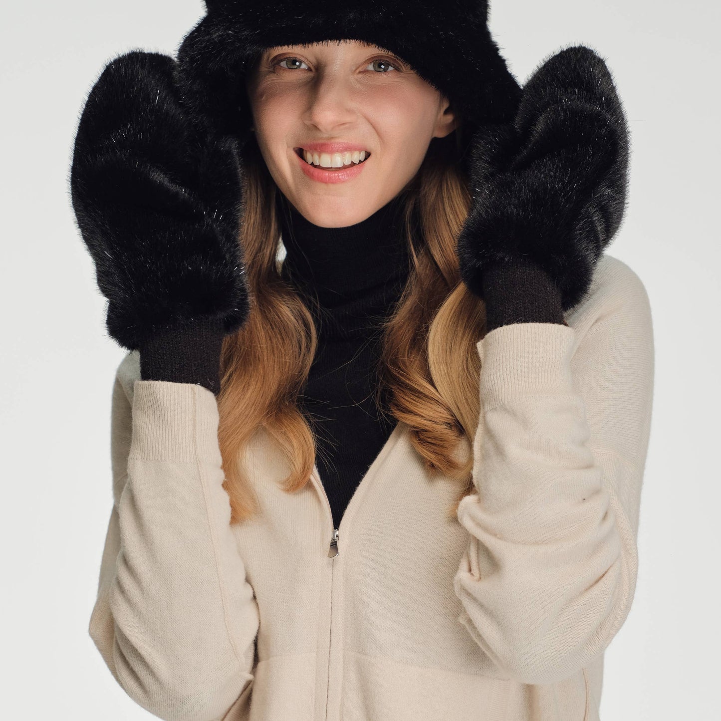 Convertible Fur Mittens