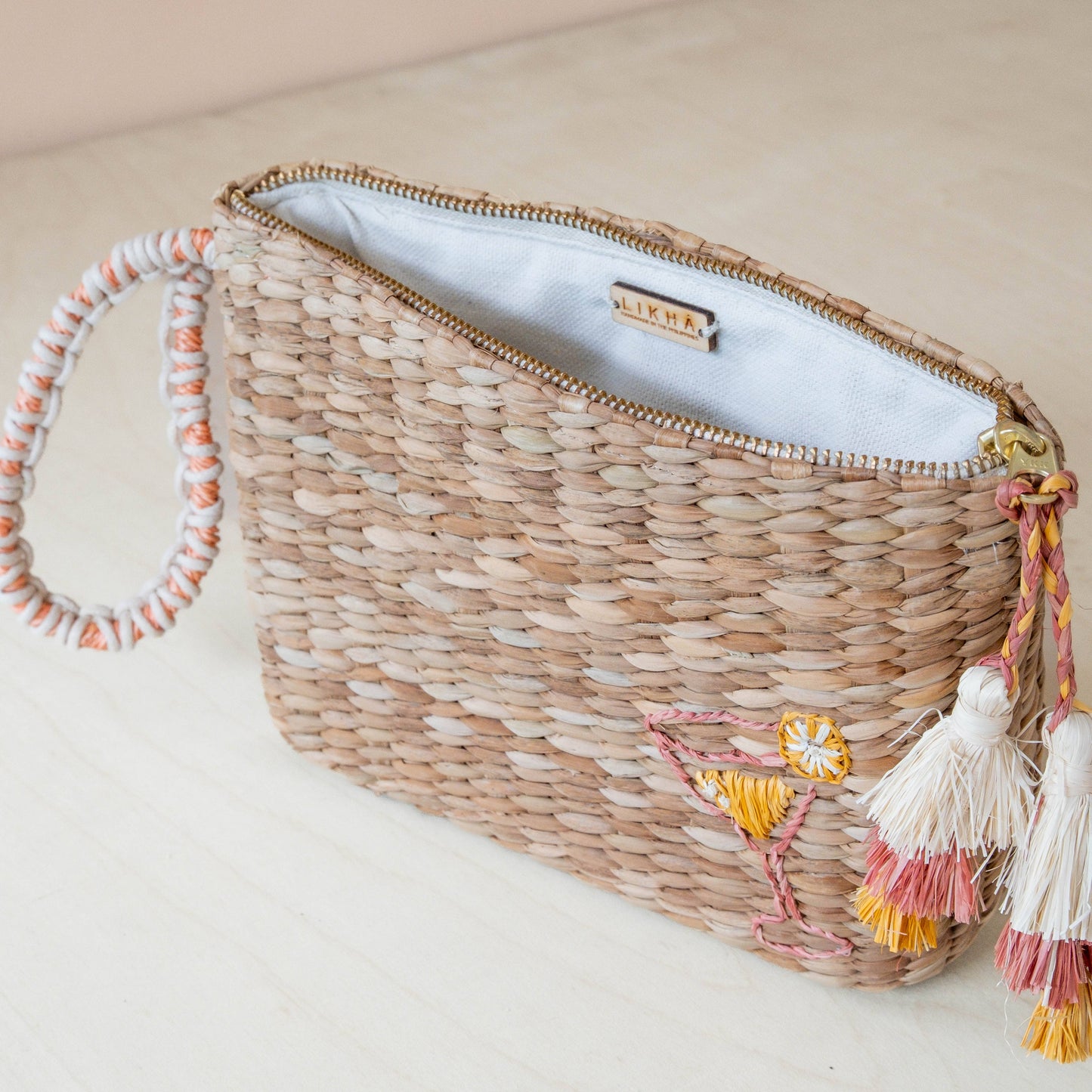 Woven Wristlet and Embroidered Cocktail