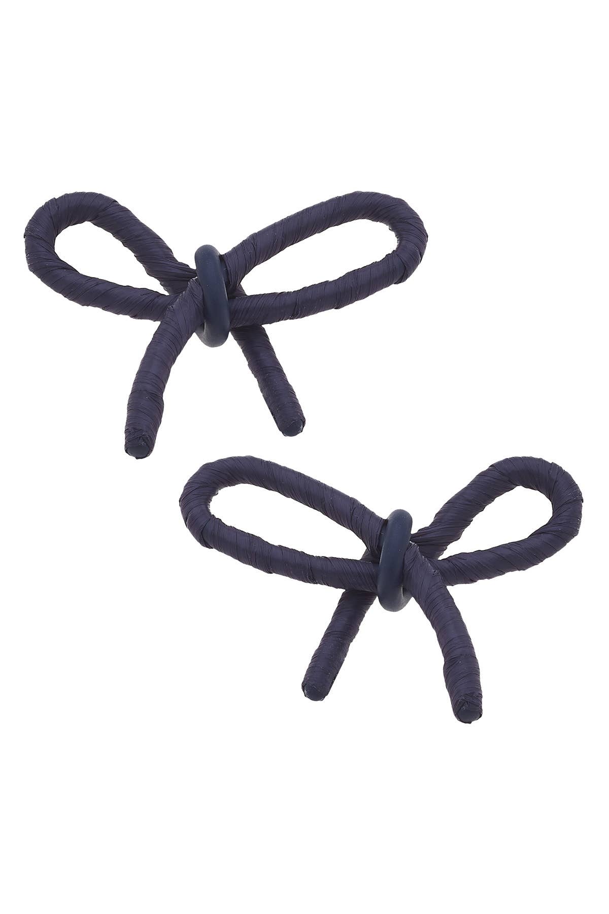 Kendall Raffia Tied Bow Earrings