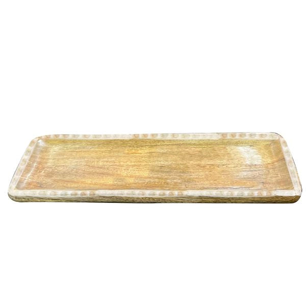 Beaded Edge Tray Whitewash