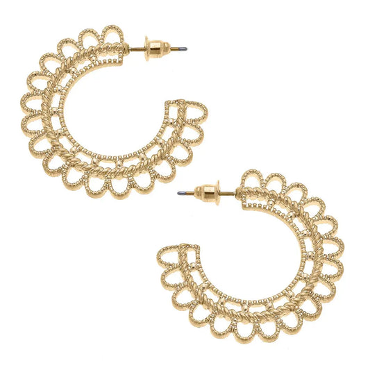 Becca Scalloped Hoop Earrings