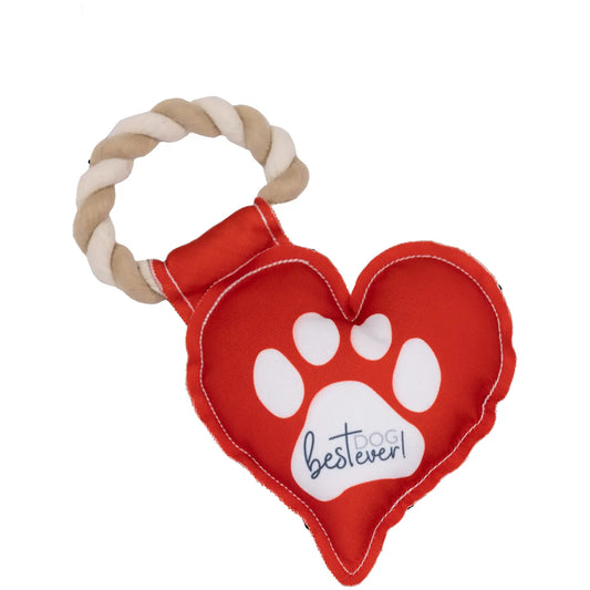 Canvas Dog Toy on Rope