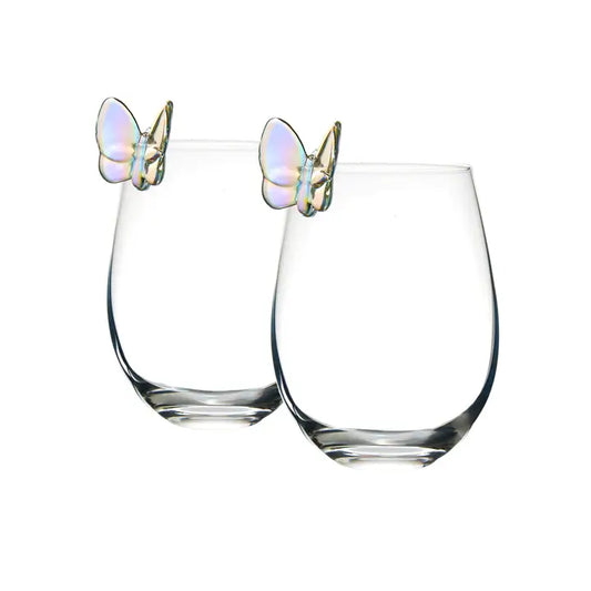 Butterfly Iridescent Stemless