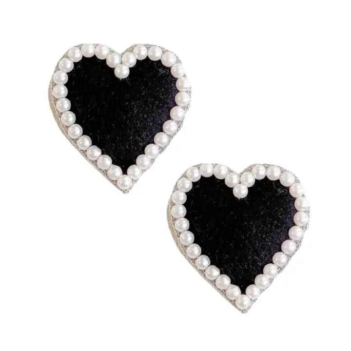 Audrey Velvet Heart Earrings