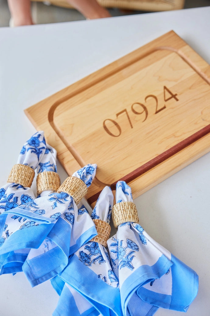 Bhati Blue Block Print Cloth Napkins