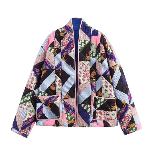 Unique Bohemian Patchwork Quilted Jacket