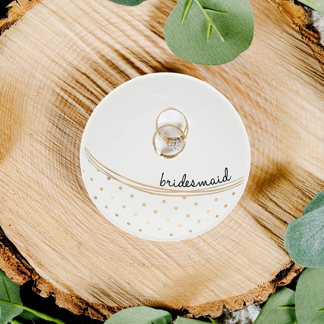 Bridesmaid Polka Dot Keepsake Dish