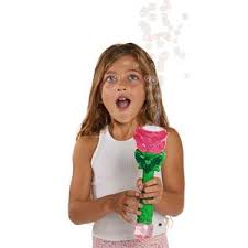 Two's Company Pink Rose LED Bubble Wand
