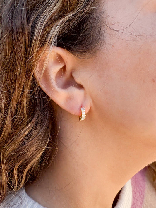 Champagne Toast Huggie Earrings