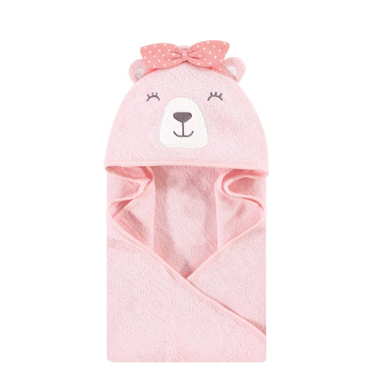 Baby Bear Pink Cotton Hooded Towel