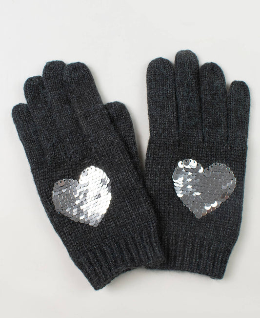 Flippy Sequin Heart Glove