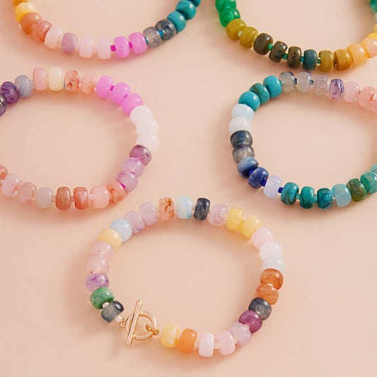 Small Ombre Beaded Stretch Bracelet