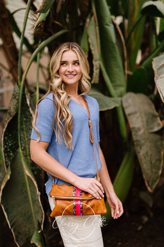 Penelope Fold-over Crossbody Clutch