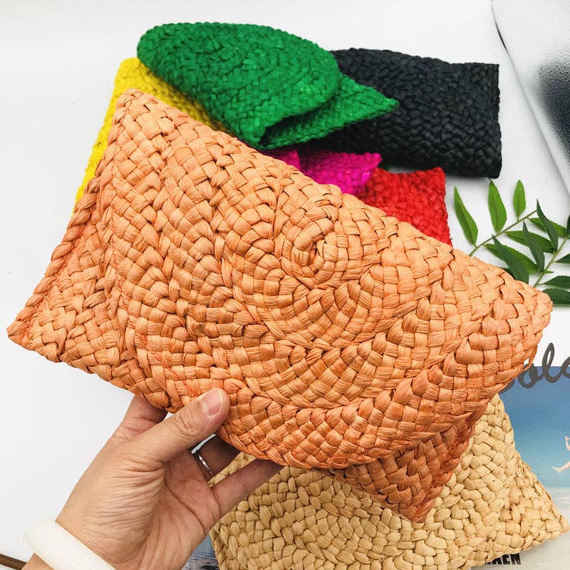 Woven Straw Handbag Clutch Bag