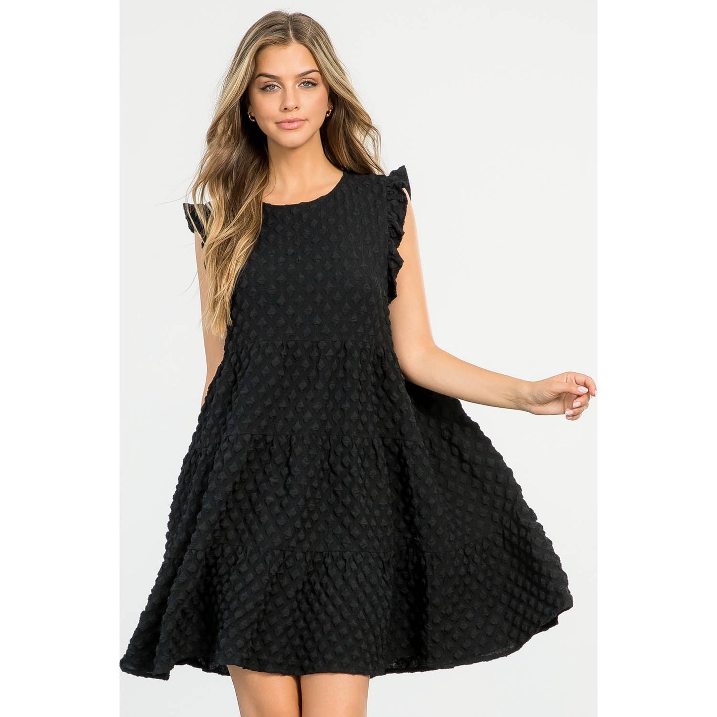 THML Textured Little Black Dress