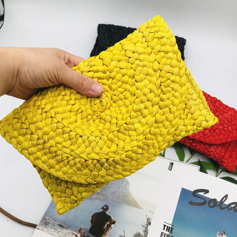 Woven Straw Handbag Clutch Bag