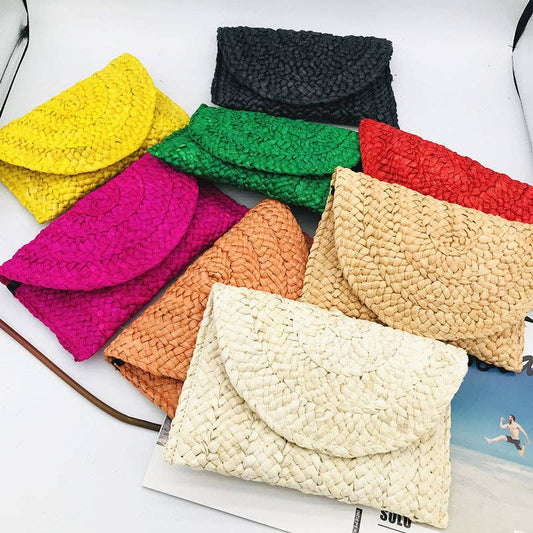 Woven Straw Handbag Clutch Bag