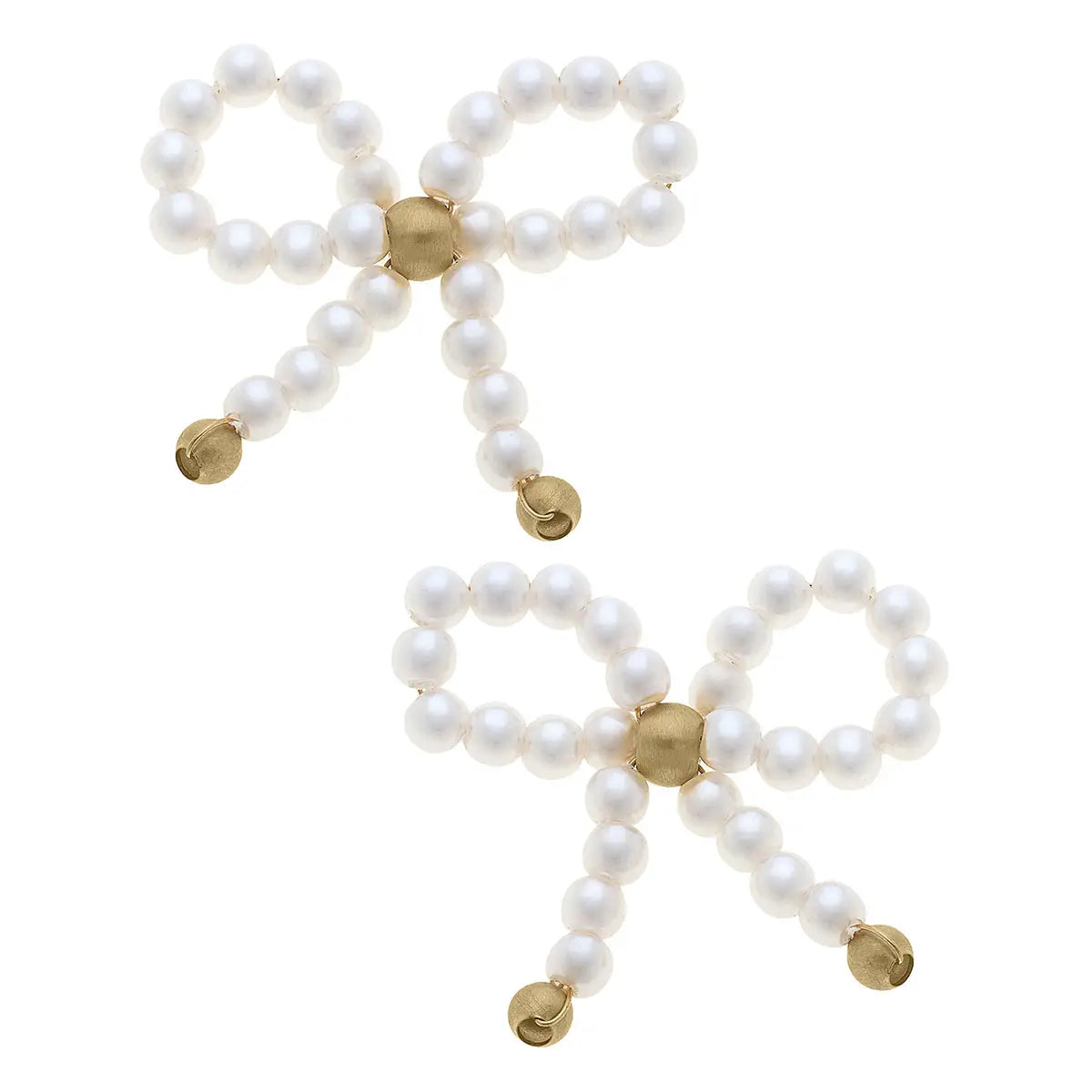 Clementine Pearl Bow Stud Earrings