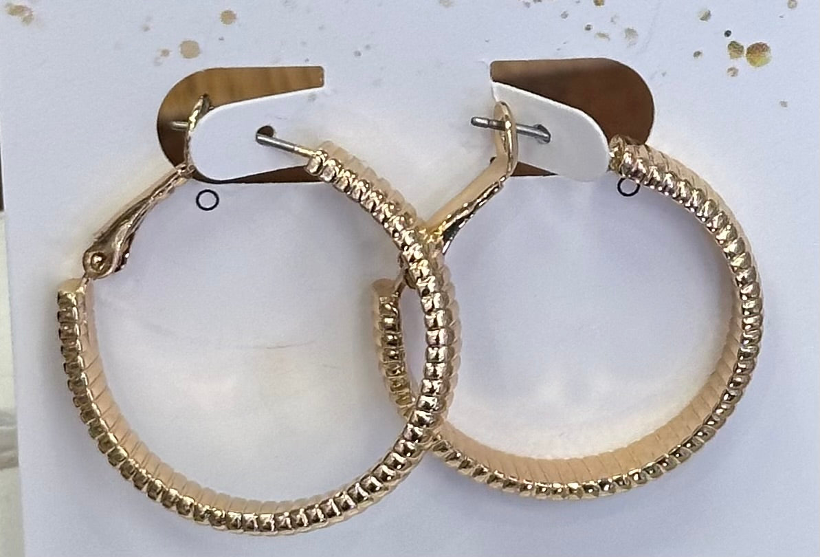 D+G Coil Hoop Earrings