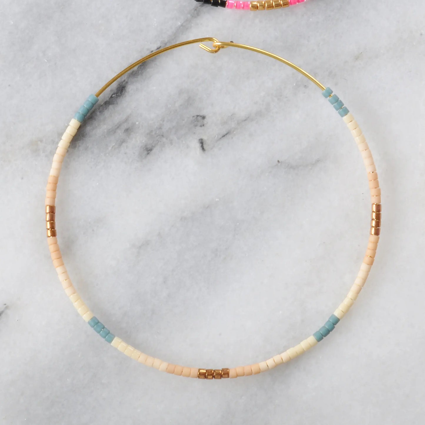 Libby & Smee Large Beaded Hoop Earrings