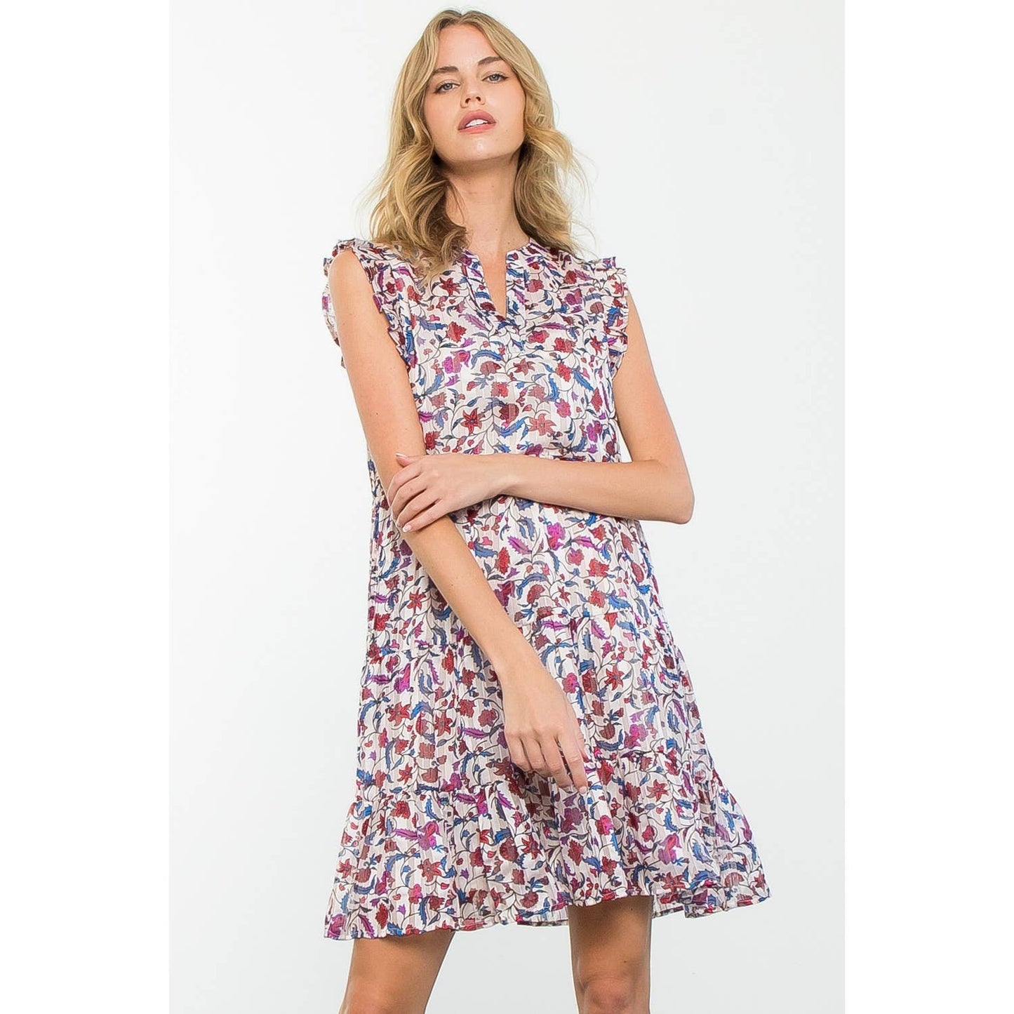 THML Flora Gold Thread Dress