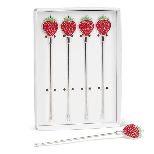 Strawberry Cocktail Picks-4.5"H