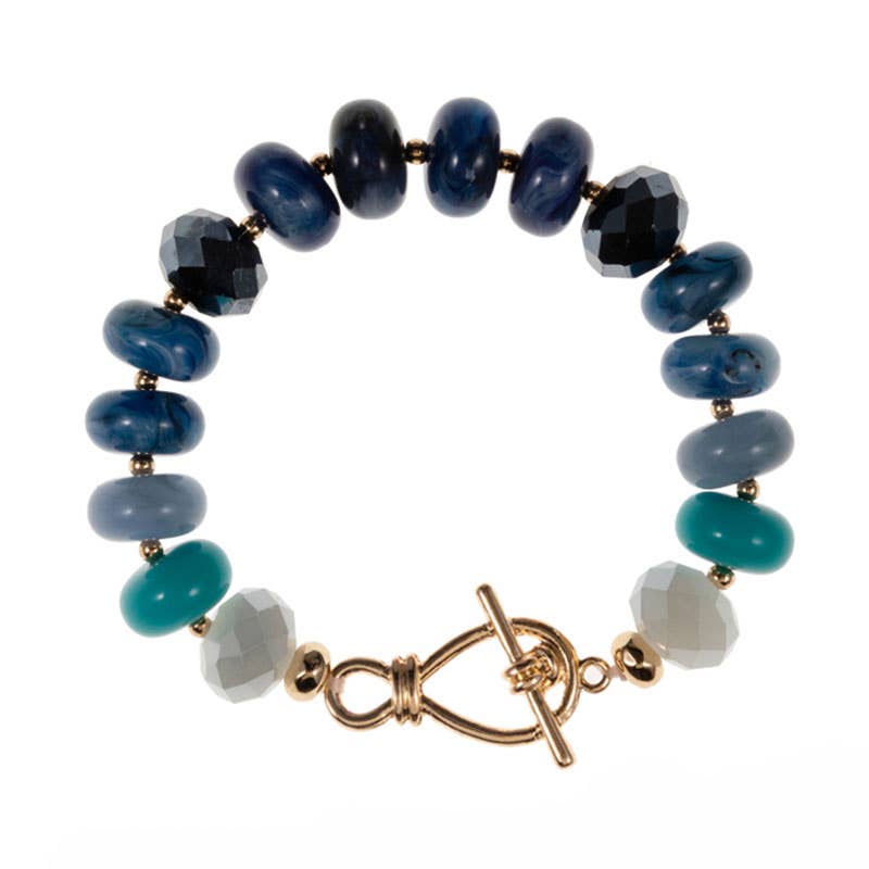 Ombre Chunky Beaded Stretch Bracelet