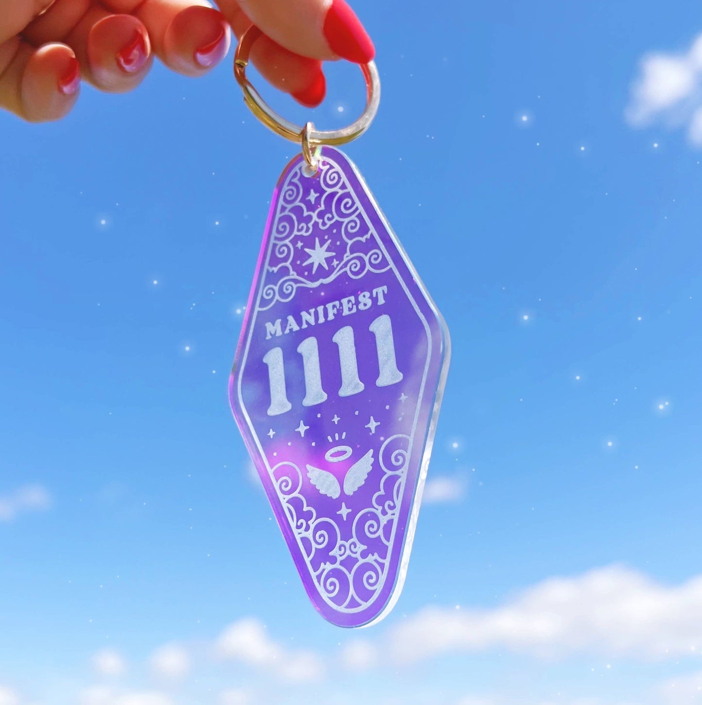 Angel Number Motel Keychain