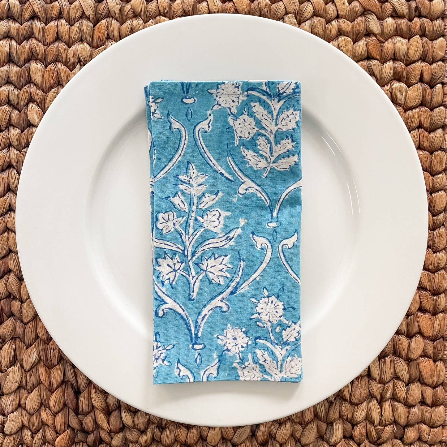 Cerulean Block Print Napkins