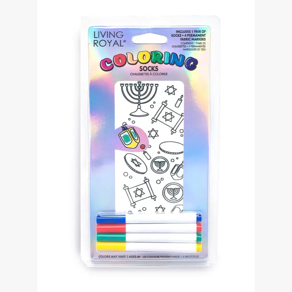 Coloring Socks - 8 Nights of Hanukkah