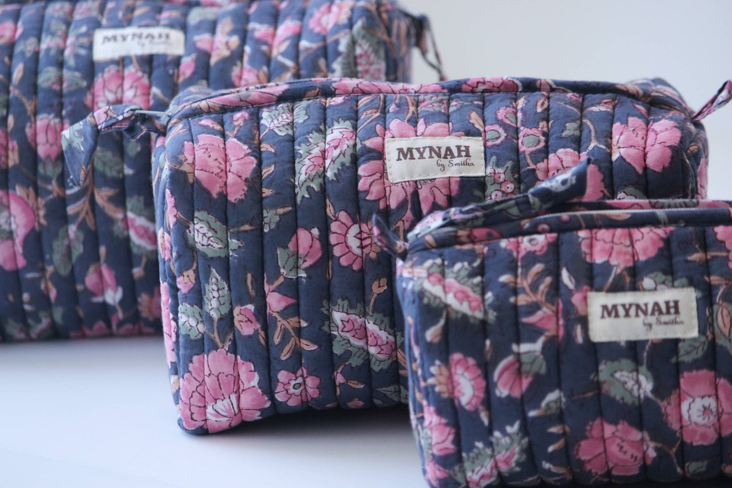 Rose Garden Quilted Travel Pouch