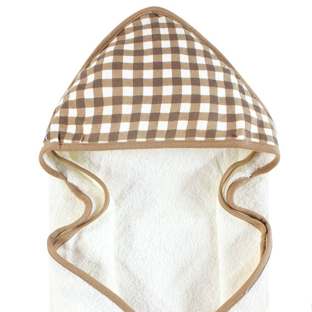 Puppy Or Check Cotton Hooded Towel