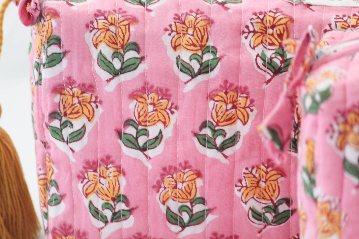 Bubblegum Quilted Travel Pouch