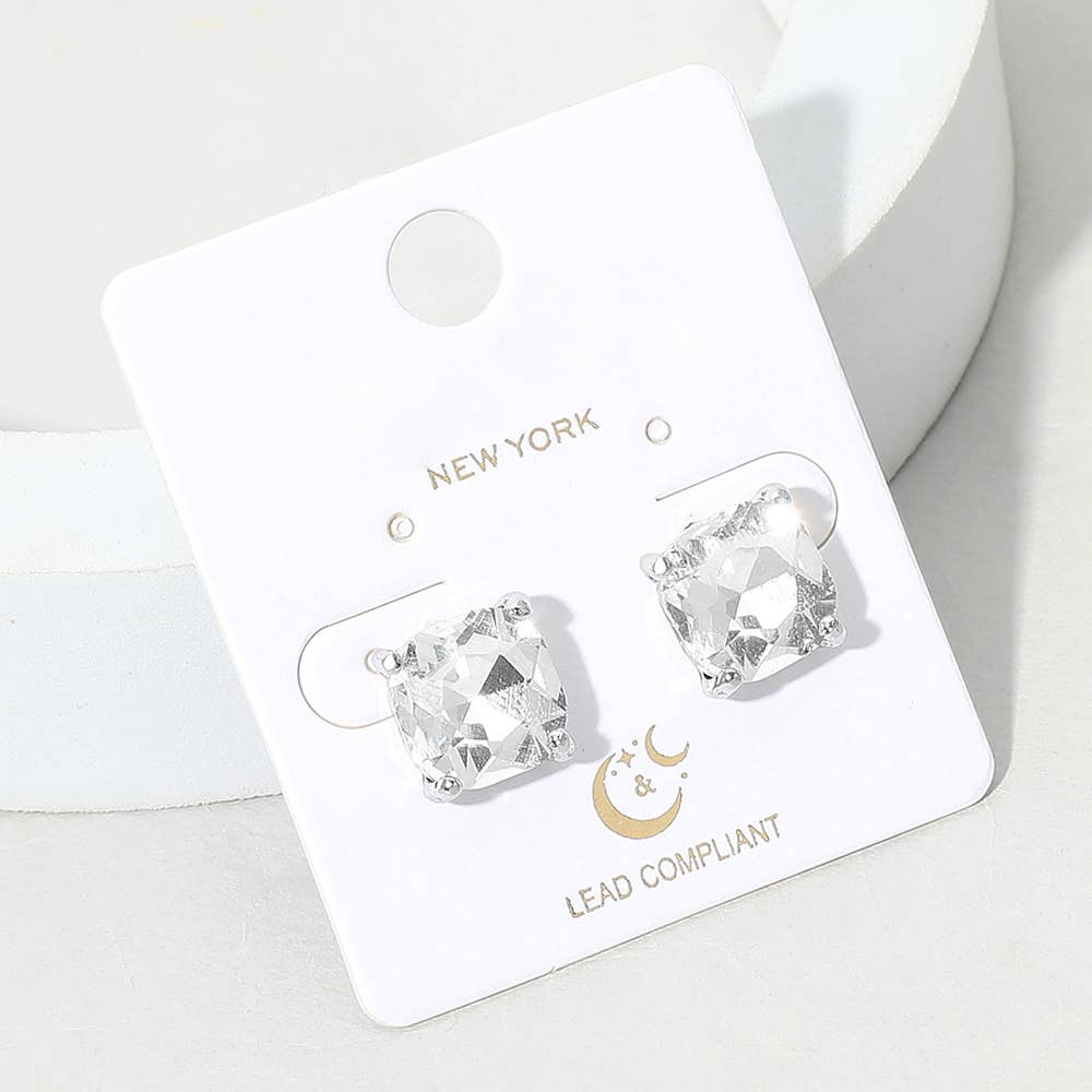 Cushion Stud Earrings