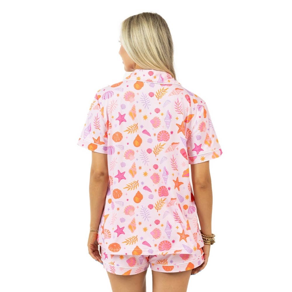Beach Seashells Women's Pajama Shorts For Graduation