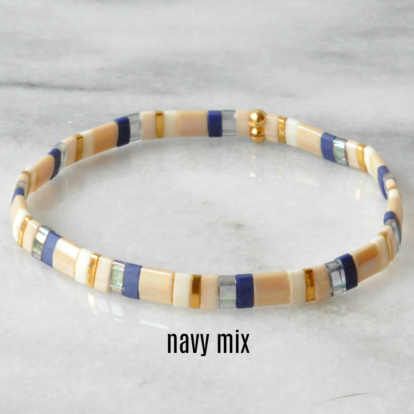 Hand Beaded Tile Bracelets
