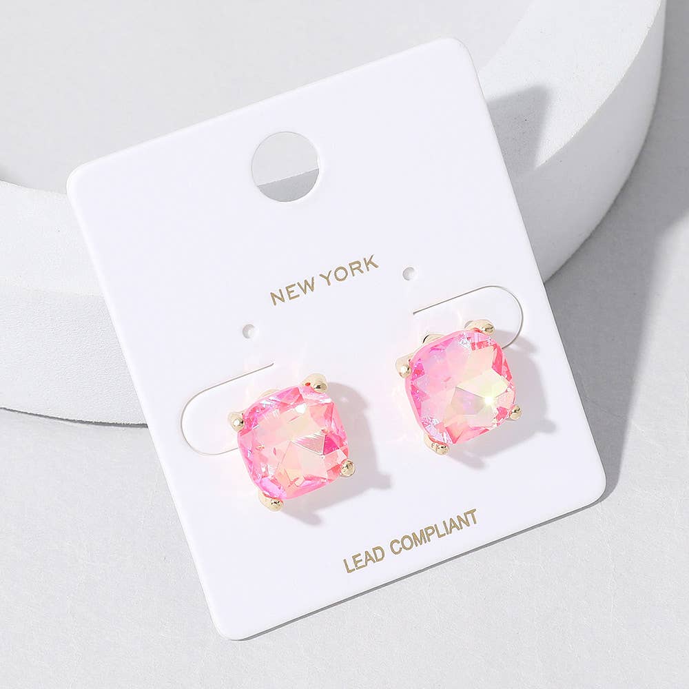 Cushion Stud Earrings