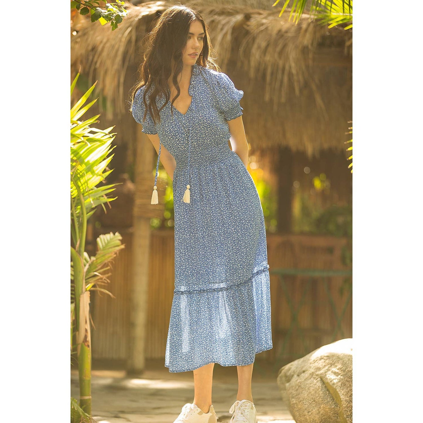 THML Floral Midi Dress