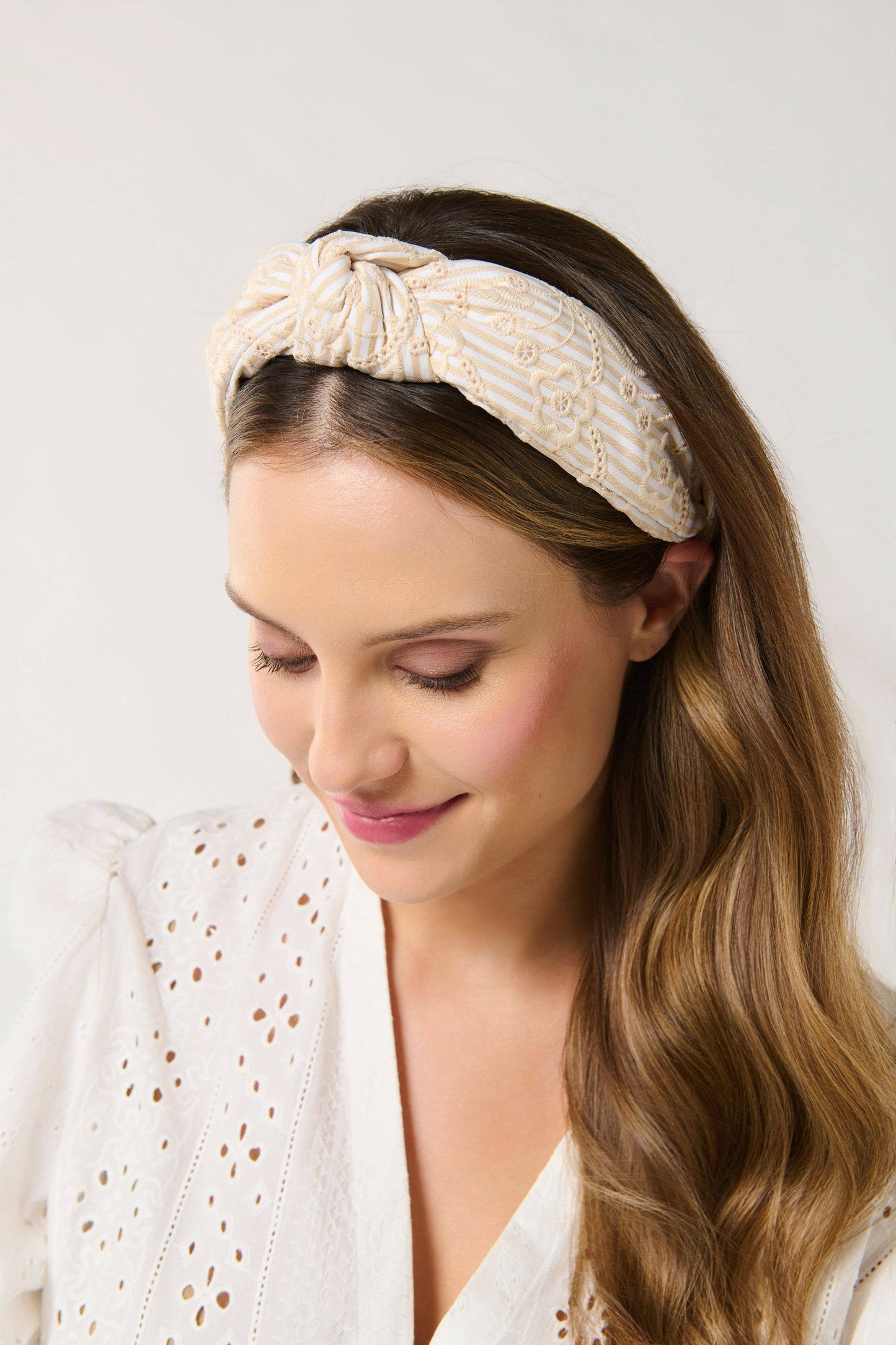 Eyelet Striped Headband