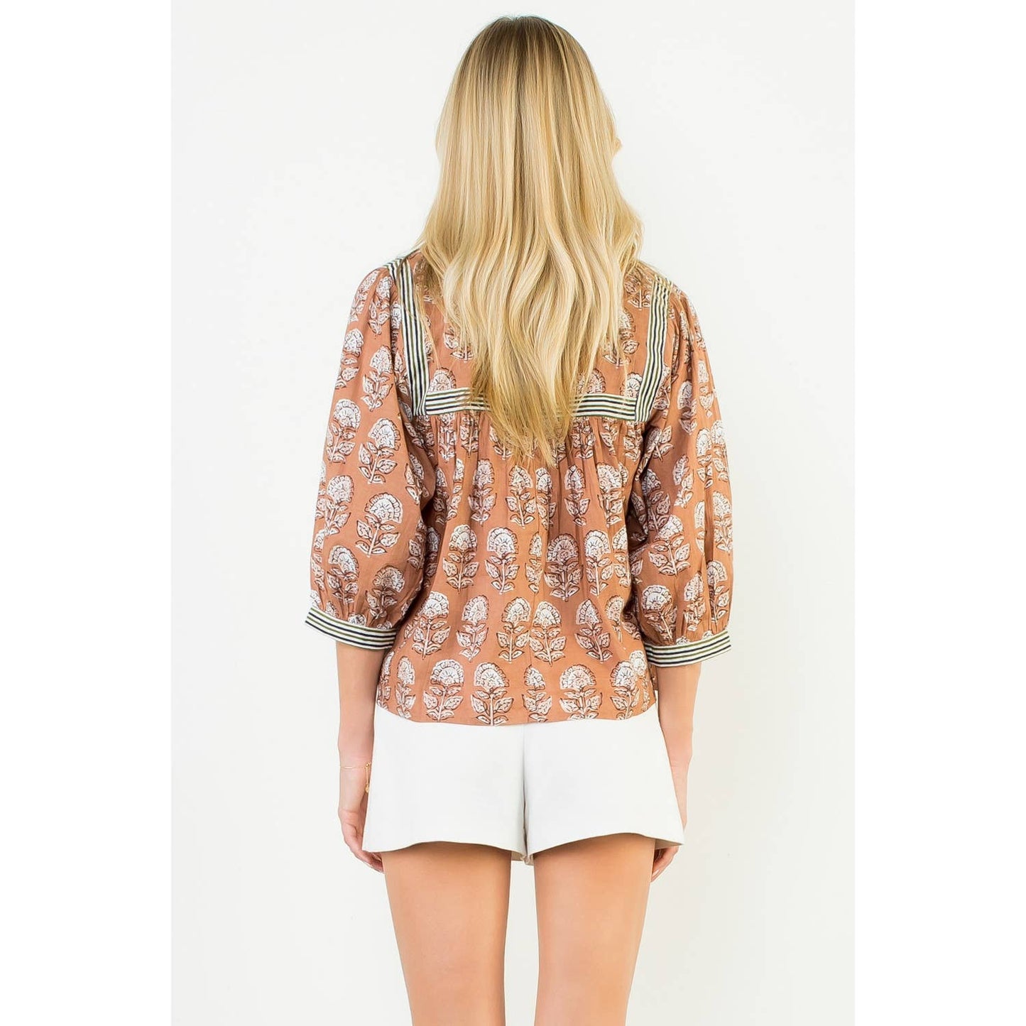 THML Floral Tassel Top