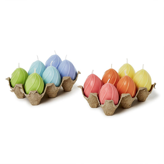 Two's Company Egg Candles in Egg Crate