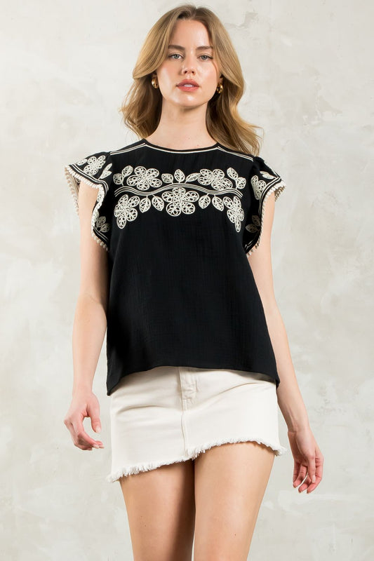 THML Flutter Sleeve Top