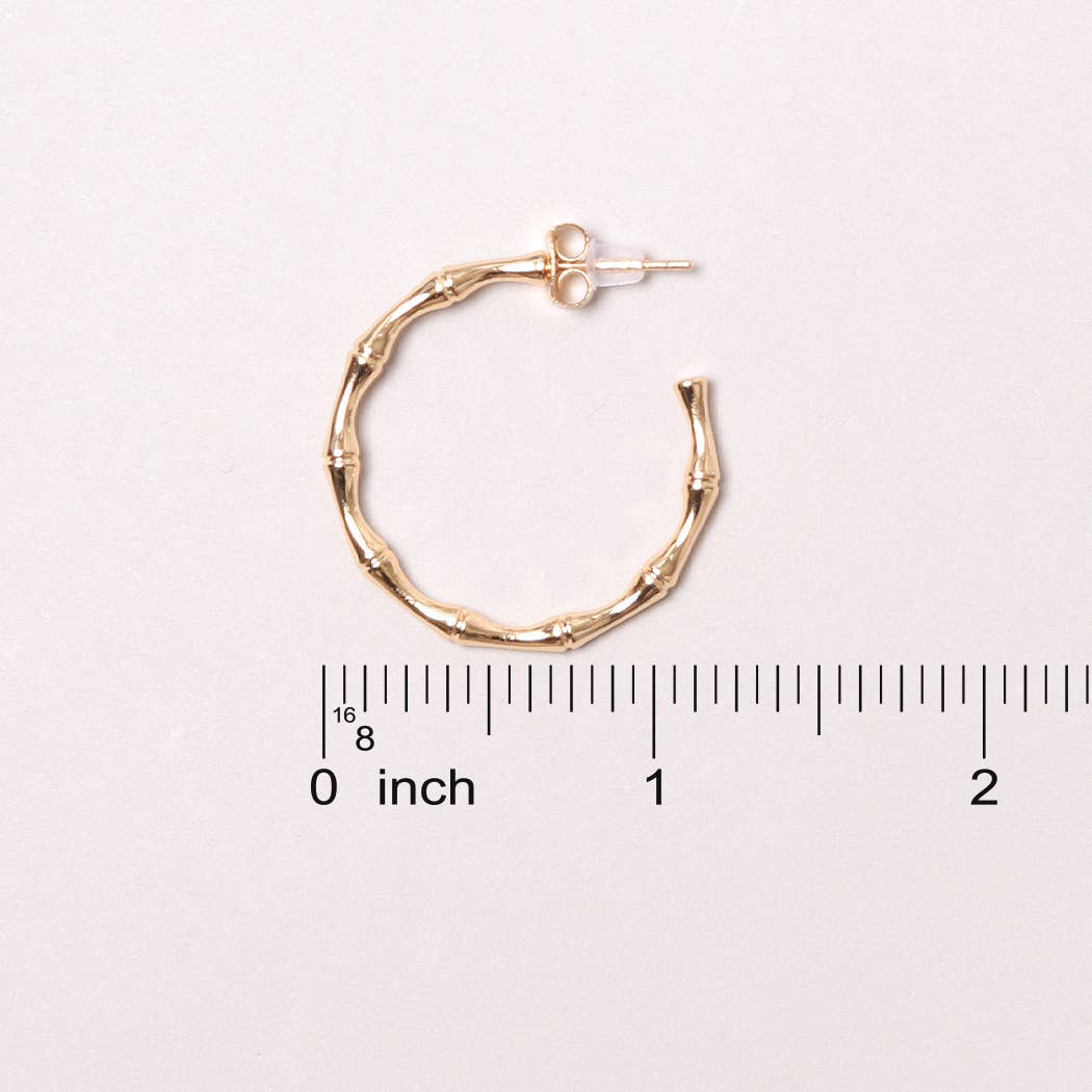 14K Gold-Dipped Textured Post Earring