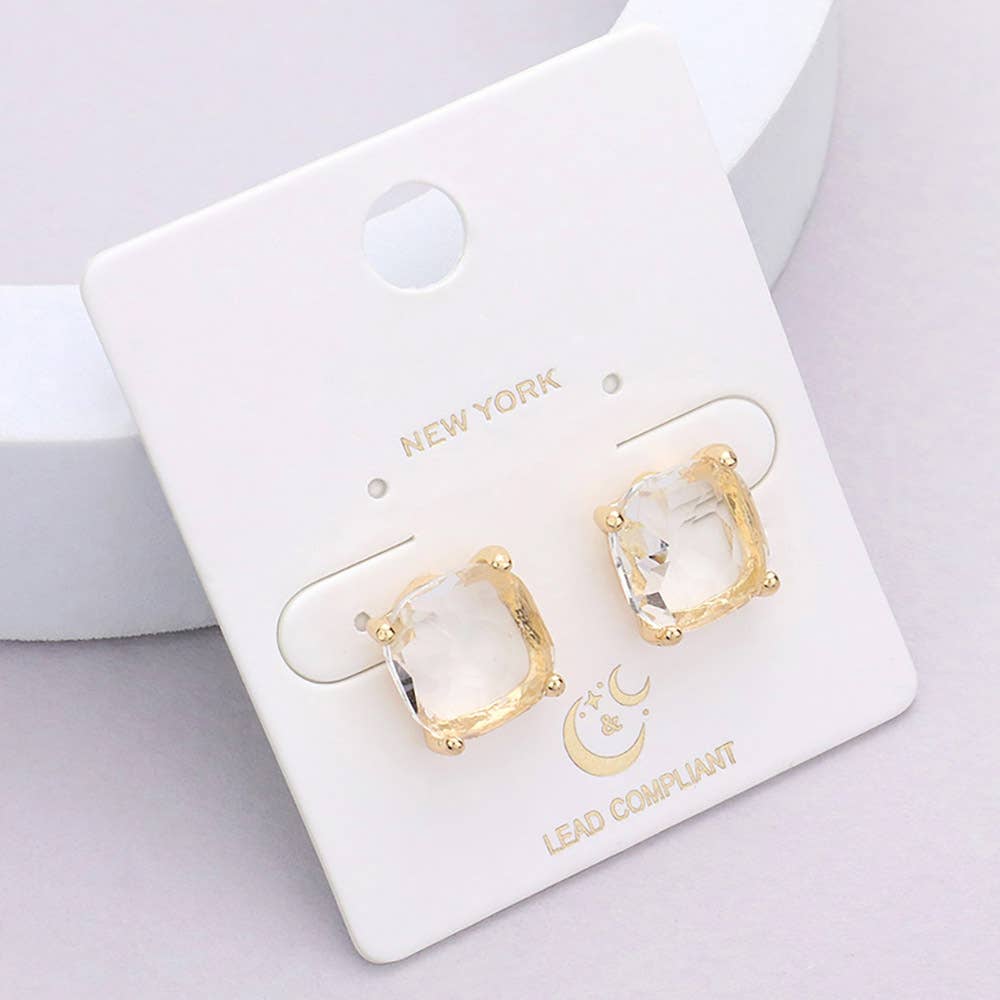 Cushion Stud Earrings