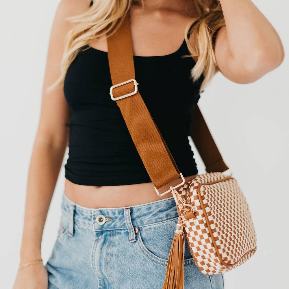 Woven Willow Camera Crossbody Bag