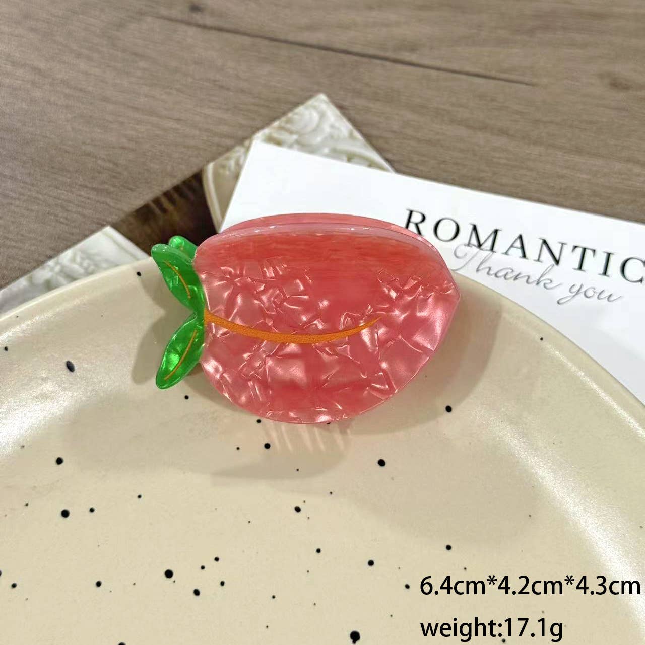 Fresh Fruit Design Hair Claw, Strawberry & Lemon Hair Clip